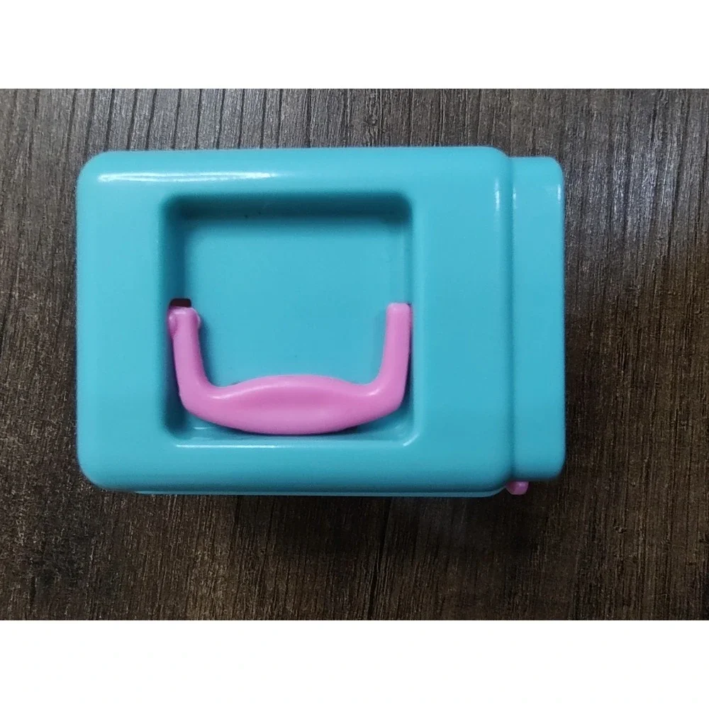 Mattel Barbie Doll Pet Boutique Dog Cat Carrier Pink Teal Embossed CARRIER ONLY